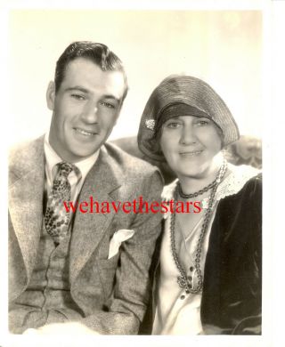 Vintage Gary Cooper & Mother Handsome 