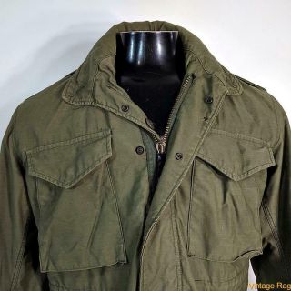 1970s Vtg Vietnam era M - 65 US Army FIELD JACKET Coat Mens S short miltary green 2