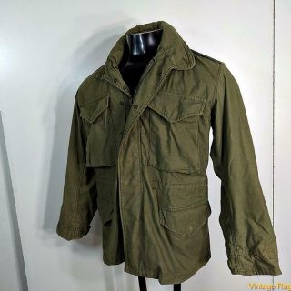 1970s Vtg Vietnam era M - 65 US Army FIELD JACKET Coat Mens S short miltary green 3