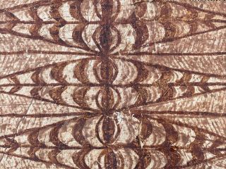 Vintage Siapo Samoan Bark Cloth Authentic Polynesian Tapa Art 26” X 16”