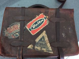 Vintage Ww2 Type A - 4 Case/navigation.  1940s.  Hotel Patches Etc.  12x16.  5x3 In.