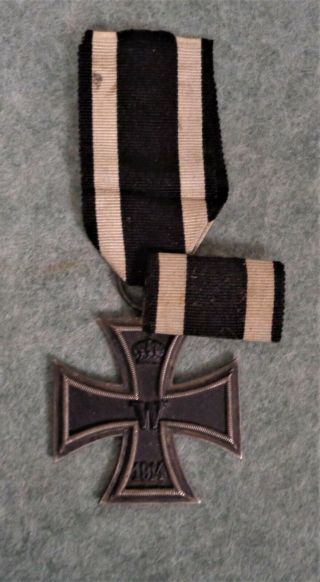 Wwi Imperial German Iron Cross 2nd Class - Complete With Award Bar - 100