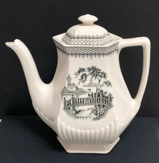 Vintage Real English Ironstone Wm Adams & Sons Minuet Coffee/tea Pot With Lid