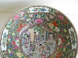 Fine Old Chinese Famille Rose Porcelain Hand Painted Enameled Large Bowl w/Marks 2