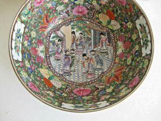 Fine Old Chinese Famille Rose Porcelain Hand Painted Enameled Large Bowl w/Marks 3