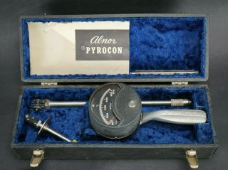 Vintage Alnor Pyrocon Temperature Measuring Instrument With Case