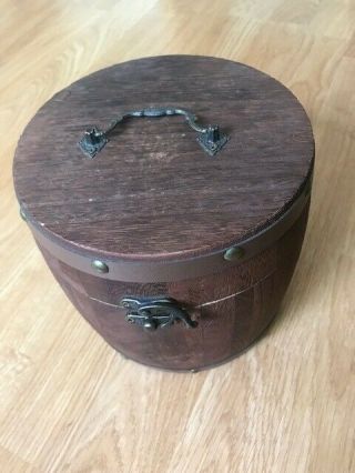 Vintage Small Wooden Barrel