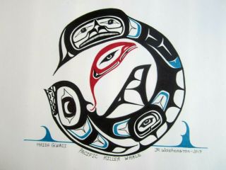 Northwest Coast Art - Haida Tribal Killer Whale - Painting
