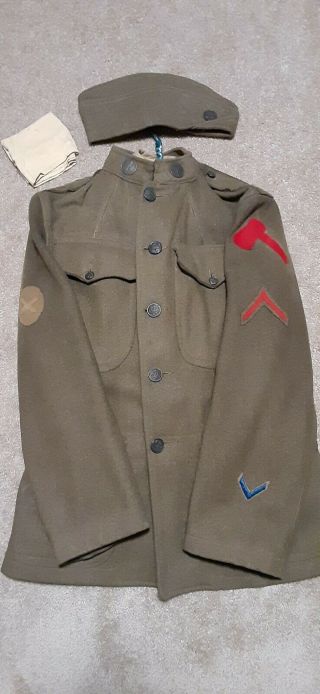 Ww1 Us Army Uniform 84th Division Artillery Train Wwi Pants Shirt Hat Belt