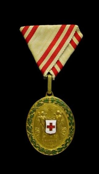 Wwi Ww1 Austria Austrian Austro Hungarian Red Cross Honor Service Medal - Order