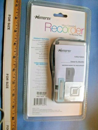 Factory Vintage MEMOREX MB2186A Micro Cassette Recorder Local Estate Item 2