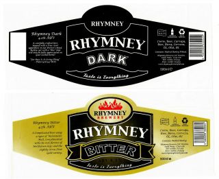 Beer Label: 2 X Rhymney Brewery,  Dowlais,  South Wales
