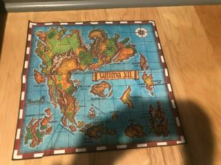 1991 Vintage Pc Ultima Vii 7 Cloth Map And