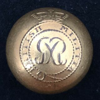 Georgian Circa 1820s Canadian " British Militia " Officer’s Button
