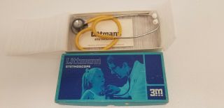 Vintage Littmann Stethoscope 2143 22 In With Box And Paperwork Littman