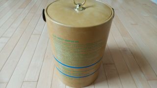 Vintage Amoco Oil Co.  Extra Large Gold Faux Leather LDO Motor Oil Ice Bucket 3