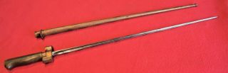 Wwi French Military Lebel Spike Bayonet 20.  5 " Blade With Scabbard Stamped Mp