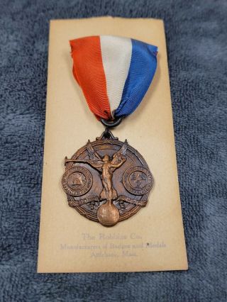 Ww1 Britain Connecticut War Service/victory Medal Bronze Estate Fresh