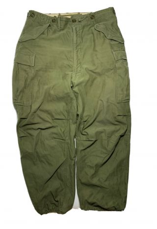 Vintage M51 Trousers Field Od Pants,  Size Medium / Regular M - 1951 36x29