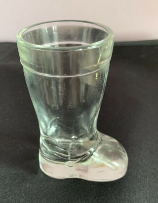 2 x Small Boot Shaped Liquor Shot Glasses Made in France Mod Der 3