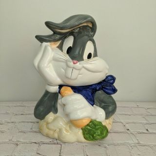 Vintage 1993 Bugs Bunny Cookie Jar Carrot Looney Tunes Ceramic Warner Bro