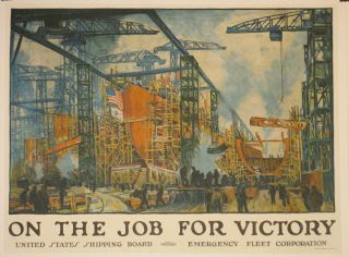 Us Board Victory Poster Linen First World War Ww1 Wwi 1918 Lie