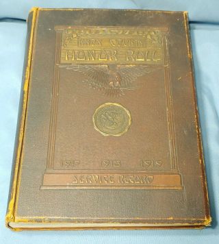 Illinois,  Knox County Honor Roll 1917 1918 1919 Service Record W/ Org.  Wwi Map