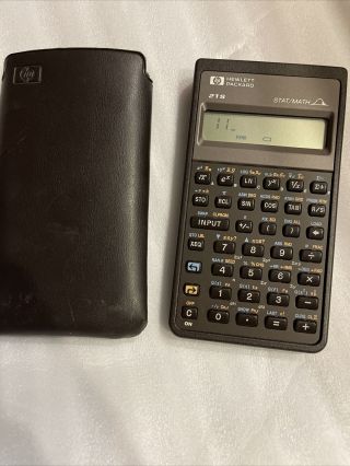 Vintage 1987 Hewlett Packard Hp - 21s Stat/math Calculator,  Includes Case