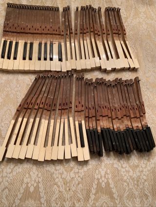 Set Of 71 Vintage Piano Keys Upright Early 1900’s Baker Piano Newark Jersey