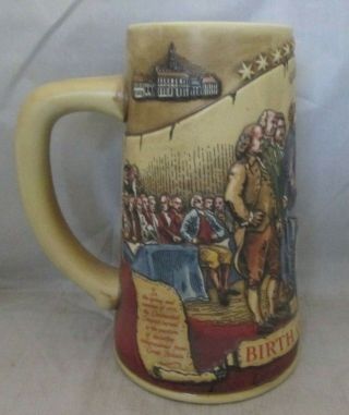 Miller Beer Stein 2nd Birth of A Nation 1776 Declaration of Independence 3