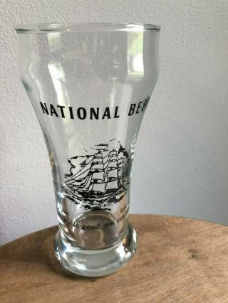 Vintage National Beer Pilsner Beer Glass 7.  5 Oz