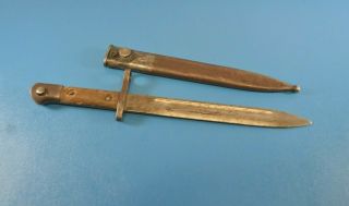 Vintage Model 1935 Turkish Mauser Rifle Bayonet With Scabbard