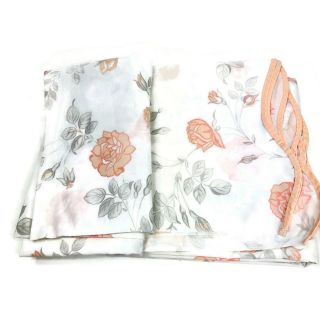 Vintage Jcpenney 4 Piece Sheet Set Full Size Peach Floral On White