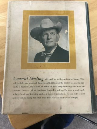 TRAILS AND TRIALS OF A TEXAS RANGER,  BY WILLIAM W.  STERLING,  HB,  W/DUSTCOVER 3