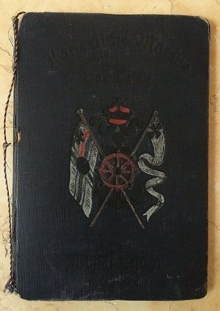 Ww1 German Matrosen Division Military Passes With Thier Slip Case Cover