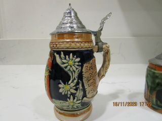 Small German Beer Tankard With Lid
