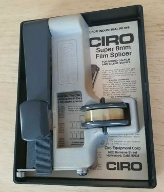 Ciro 8MM Film Splicer Adhesive Tape Movie vintage making ephemera tool htf 2