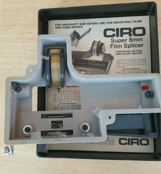 Ciro 8MM Film Splicer Adhesive Tape Movie vintage making ephemera tool htf 3