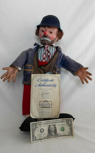 Vintage Emmett Kelly Weary Willie The Clown Doll Baby Barry Low Number
