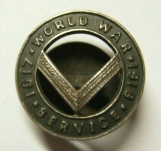 Ww1 Sterling Service Stripe Lapel Badge - World War 1917 1918 Service