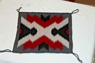 Authentic Miniature Navajo Rug By Artist Gladys Plummer - With - 9 3/4 " X 8 "