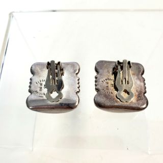 Vintage FREDERIC JEAN DUCLOS.  925 Silver on Wax Electroform Clip - On Earrings 2