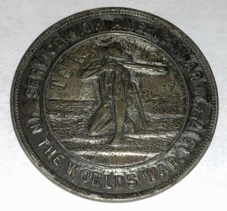 Good Luck Token Coin Wwi Service With American Army World War 1917 Named Hk - 892