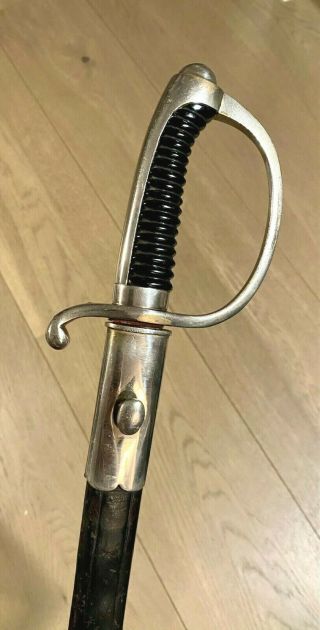 German Ww1 Short Sword With Engraved Blade " In Treue Fest " And Scabbard - Alcoso