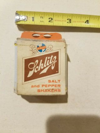 Vintage Schlitz Beer Can Salt And Pepper Shakers (1961) (never Out Of The Box)
