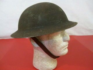 Wwi Era Us Army Aef M1917 Helmet Complete With Liner & Chin Strap - 4