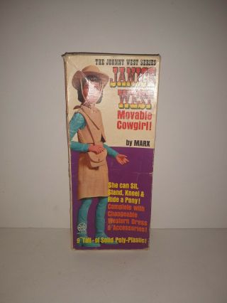 Vintage Marx Johnny Best Of West 9” Janice West Figure W/box & Accessories