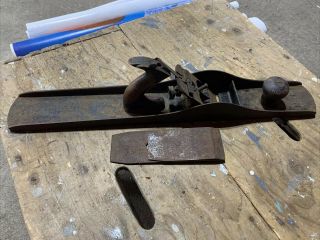 Vintage Stanley Bailey No.  8 Smooth Bottom Jointer Plane Parts