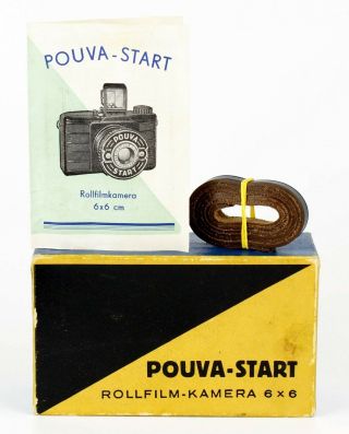 Vintage German 6x6 camera CARL POUVA FREITAL POUVA START lens DOUPLAR 1:8 BOXED 2