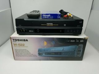 Vintage Toshiba W - 522 Vhs Vcr Player Recorder,  Remote,